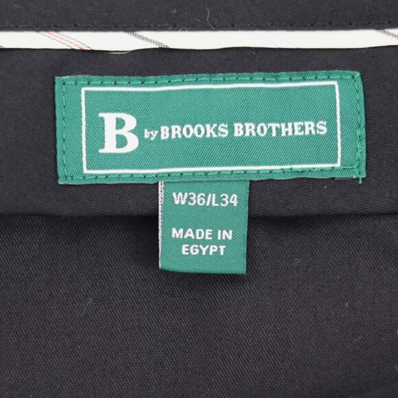 Brooks Brothers Men's Black Wool Blend Regent Classic Suit Pants Size W36 L34 - Picture 6 of 6